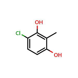 Chemical structure of 2-Methyl-4-chlororesorcinol , CAS 502485-28-1, AChemBlock AD257896