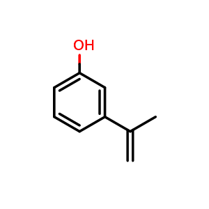 Chemical structure of 3-Isopropenylphenol , CAS 51985-06-9, AChemBlock AD257912