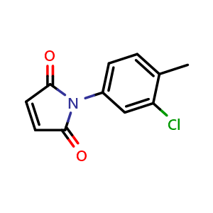 Chemical structure of N-(3-Chloro-4-methylphenyl)maleimide , CAS 52845-68-8, AChemBlock AD257918