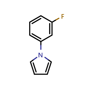Chemical structure of 1-(3-Fluorophenyl)pyrrole , CAS 53871-27-5, AChemBlock AD257928