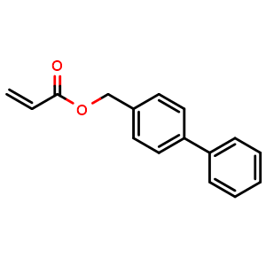 Chemical structure of [1,1'-Biphenyl]-4-ylmethyl acrylate , CAS 54140-58-8, AChemBlock AD257929