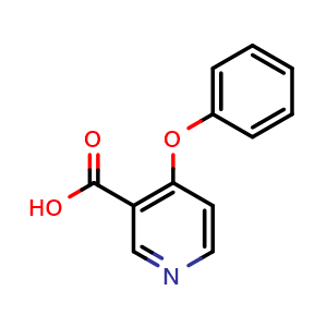 Chemical structure of 4-phenoxypyridine-3-carboxylic acid , CAS 54629-95-7, AChemBlock AD257935