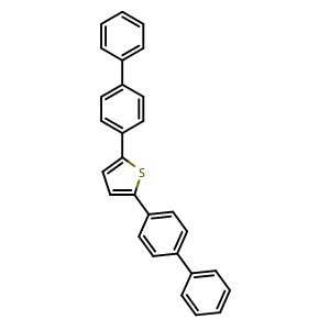 Chemical structure of 2,5-Bis(4-biphenylyl)thiophene , CAS 56316-86-0, AChemBlock AD257952