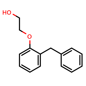 Chemical structure of 2-(2-Benzylphenoxy)ethan-1-ol , CAS 56949-63-4, AChemBlock AD257960
