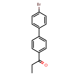 Chemical structure of 1-(4'-Bromo-[1,1'-biphenyl]-4-yl)propan-1-one , CAS 58743-84-3, AChemBlock AD257978