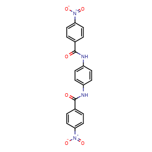 Chemical structure of 4-Nitro-N-{4-[(4-nitrobenzoyl)amino]phenyl}benzamide , CAS 5922-25-8, AChemBlock AD257982