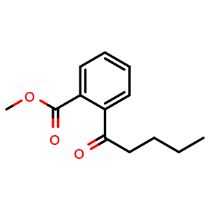 Chemical structure of Methyl 2-pentanoylbenzoate , CAS 64624-87-9, AChemBlock AD258025