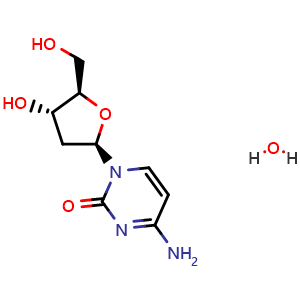 Chemical structure of 2-Deoxycytidine hydrate , CAS 652157-52-3, AChemBlock AD258033