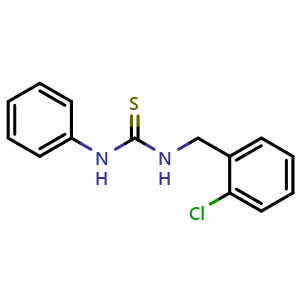 Chemical structure of 1-(2-Chlorobenzyl)-3-phenylthiourea , CAS 67028-25-5, AChemBlock AD258048
