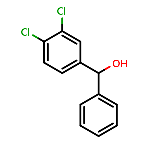 Chemical structure of 3,4-Dichlorobenzhydryl alcohol , CAS 68240-78-8, AChemBlock AD258058