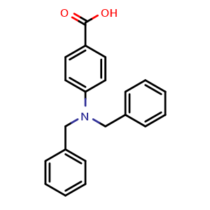 Chemical structure of 4-(Dibenzylamino)benzoic acid , CAS 71275-35-9, AChemBlock AD258066