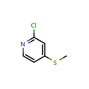 Chemical structure of 2-Chloro-4-(methylthio)pyridine , CAS 71506-83-7, AChemBlock AD258067