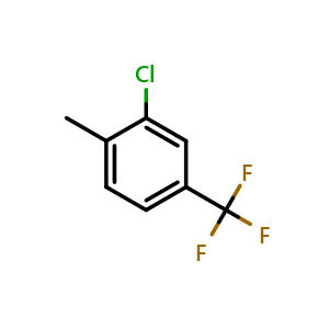 Chemical structure of 3-Chloro-4-methylbenzotrifluoride , CAS 74483-47-9, AChemBlock AD258081
