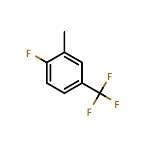 Chemical structure of 4-fluoro-3-methylbenzotrifluoride , CAS 74483-52-6, AChemBlock AD258082