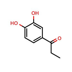 Chemical structure of 3,4-Dihydroxypropiophenone , CAS 7451-98-1, AChemBlock AD258083