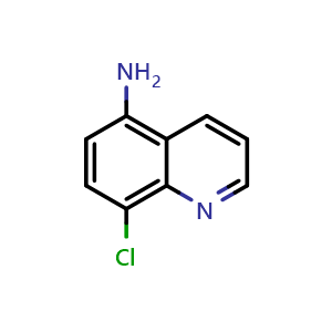 Chemical structure of 5-Amino-8-chloroquinoline , CAS 75793-58-7, AChemBlock AD258097