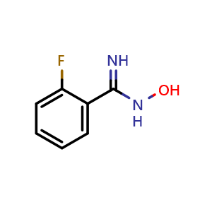 Chemical structure of 2-Fluoro-N-hydroxybenzimidamide , CAS 75907-83-4, AChemBlock AD258098