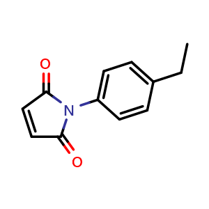 Chemical structure of N-(4-Ethylphenyl)maleimide , CAS 76620-00-3, AChemBlock AD258103