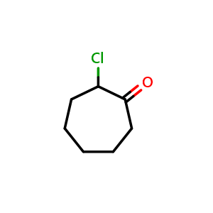 Chemical structure of 2-Chlorocycloheptanone , CAS 766-66-5, AChemBlock AD258104
