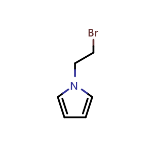 Chemical structure of 1-(2-Bromoethyl)-1H-pyrrole , CAS 78358-86-8, AChemBlock AD258113