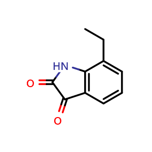 Chemical structure of 7-Ethylisatin , CAS 79183-65-6, AChemBlock AD258116