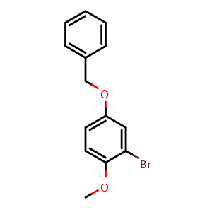 Chemical structure of 4-(Benzyloxy)-2-bromoanisole , CAS 79352-65-1, AChemBlock AD258118