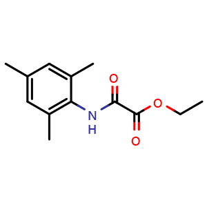 Chemical structure of 2-(Mesitylamino)-2-oxoacetic acid ethyl ester , CAS 79354-30-6, AChemBlock AD258119