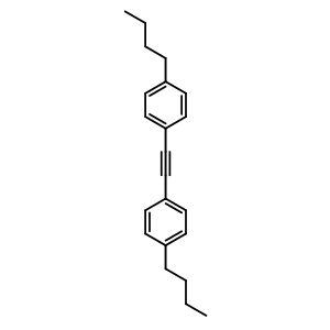 Chemical structure of 1-n-Butyl-4-[(4-butylphenyl)ethynyl]benzene , CAS 80221-11-0, AChemBlock AD258123