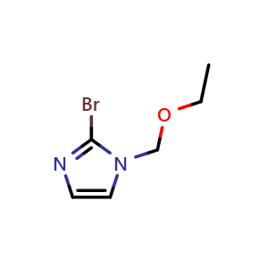 Chemical structure of 2-Bromo-1-(ethoxymethyl)-1H-imidazole , CAS 850429-54-8, AChemBlock AD258149