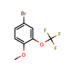 Chemical structure of 4-Bromo-2-(trifluoromethoxy)anisole , CAS 853771-88-7, AChemBlock AD258153