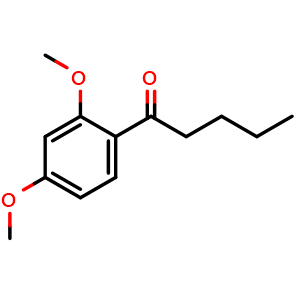 Chemical structure of 1-(2,4-dimethoxyphenyl)pentan-1-one , CAS 854659-33-9, AChemBlock AD258154