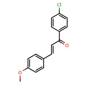 Chemical structure of (E)-4'-Chloro-4-methoxychalcone , CAS 85502-87-0, AChemBlock AD258155