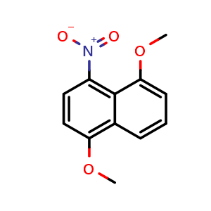 Chemical structure of 1,5-Dimethoxy-4-nitronaphthalene , CAS 858458-25-0, AChemBlock AD258159