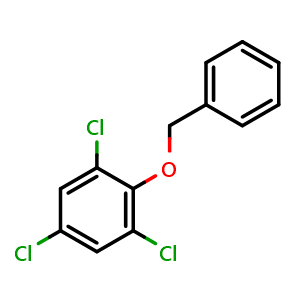Chemical structure of 2-(Benzyloxy)-1,3,5-trichlorobenzene , CAS 861540-76-3, AChemBlock AD258163