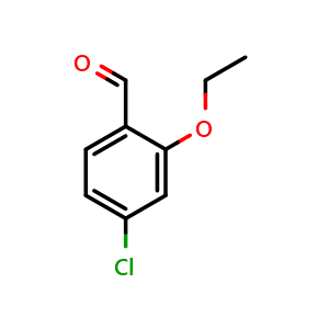 Chemical structure of 4-Chloro-2-ethoxy-benzaldehyde , CAS 869088-32-4, AChemBlock AD258170