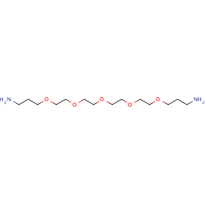 Chemical structure of 4,7,10,13,16-Pentaoxanonadecane-1,19-diamine , CAS 869308-34-9, AChemBlock AD258171