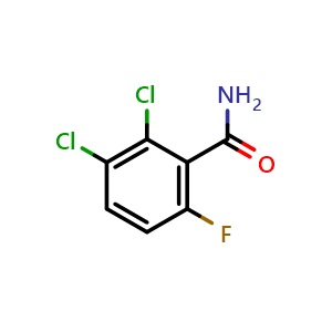 Chemical structure of 2,3-Dichloro-6-fluorobenzamide , CAS 886497-63-8, AChemBlock AD258185
