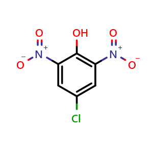Chemical structure of 4-chloro-2,6-dinitrophenul , CAS 88-87-9, AChemBlock AD258187