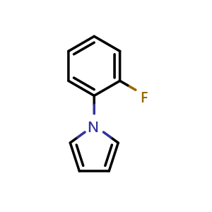 Chemical structure of 1-(2-Fluorophenyl)pyrrole , CAS 89096-77-5, AChemBlock AD258189