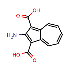 Chemical structure of 1.3-Dihydroxycarbonyl-2-amino-azulene , CAS 91493-47-9, AChemBlock AD258205