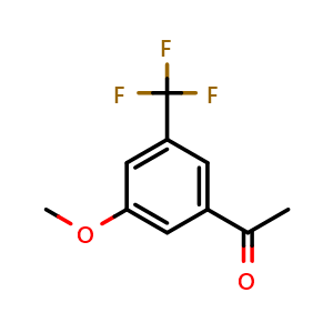 Chemical structure of 3'-Methoxy-5'-(trifluoromethyl)acetophenone , CAS 916421-06-2, AChemBlock AD258207
