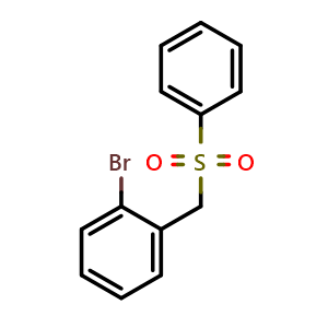 Chemical structure of 2-Bromobenzyl phenyl sulfone , CAS 92022-50-9, AChemBlock AD258210