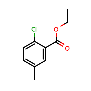Chemical structure of Ethyl 2-chloro-5-methylbenzoate , CAS 945262-03-3, AChemBlock AD258221