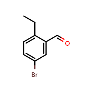 Chemical structure of 5-Bromo-2-ethylbenzaldehyde , CAS 946001-65-6, AChemBlock AD258222