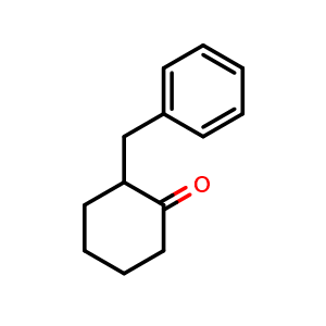 Chemical structure of 2-Benzylcyclohexanone , CAS 946-33-8, AChemBlock AD258223
