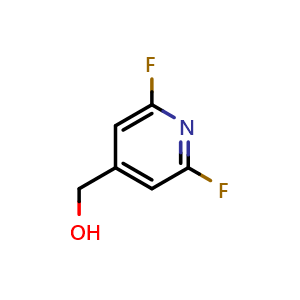 Chemical structure of 2,6-Difluoro-4-pyridinemethanol , CAS 1006299-98-4, AChemBlock AD258242