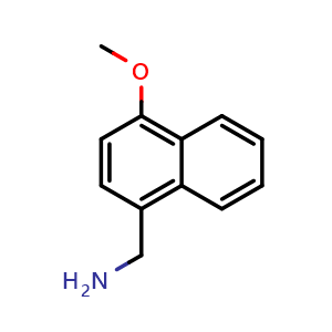 Chemical structure of 4-Methoxy-1-naphthalenemethanamine , CAS 101931-31-1, AChemBlock AD258261