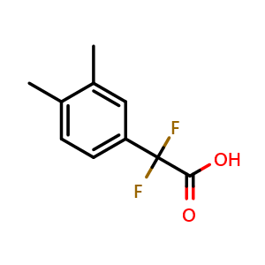 Chemical structure of (3,4-Dimethylphenyl)-difluoroacetic acid , CAS 1027514-15-3, AChemBlock AD258270