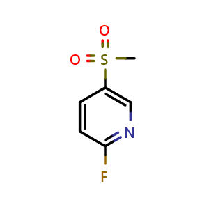 Chemical structure of 2-Fluoro-5-(methylsulfonyl)pyridine , CAS 1037764-85-4, AChemBlock AD258278