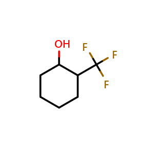 Chemical structure of 2-(Trifluoromethyl)cyclohexanol , CAS 104282-19-1, AChemBlock AD258283